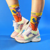 Graffiti Art Printed Crew Socks